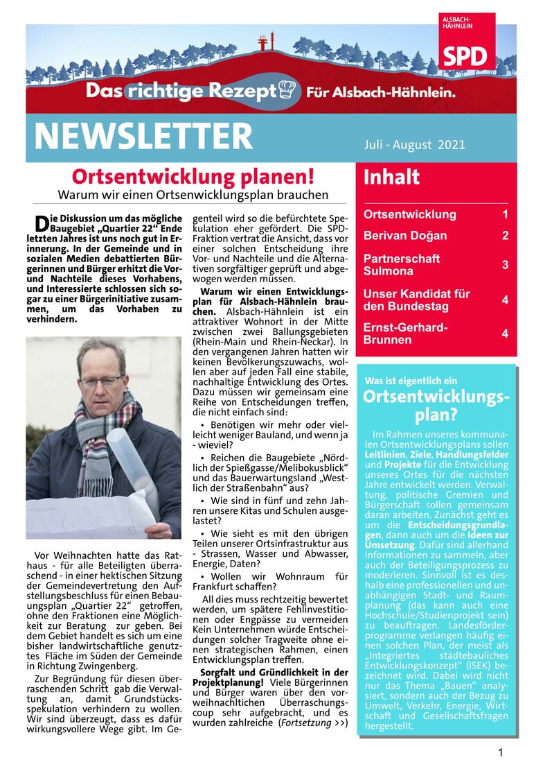 Newsletter 7 Frontseite